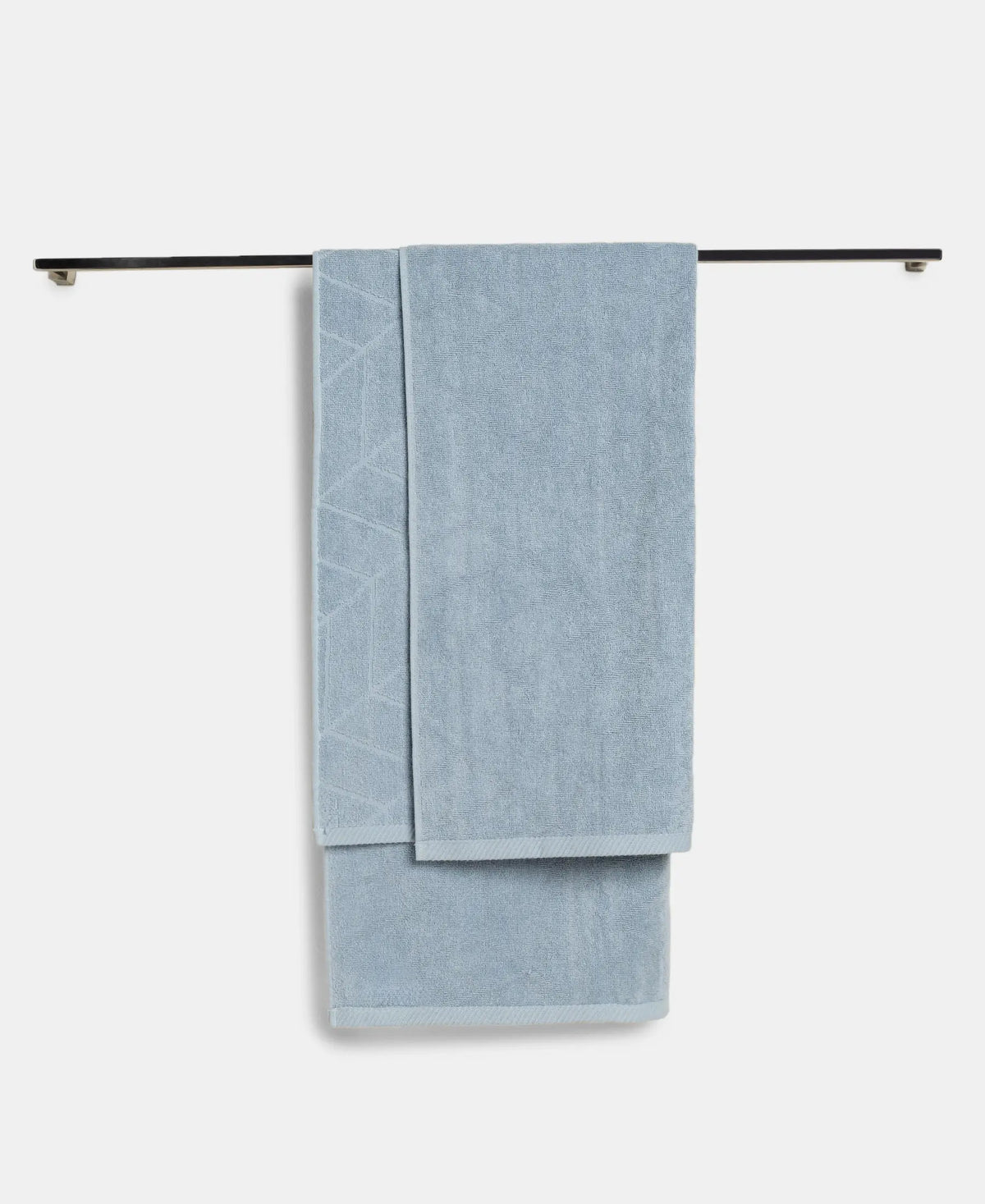 Cotton Terry Ultrasoft and Durable Patterned Bath Towel - Dusty Blue