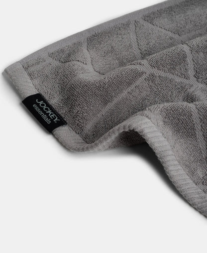 Cotton Terry Ultrasoft and Durable Patterned Bath Towel - Grey