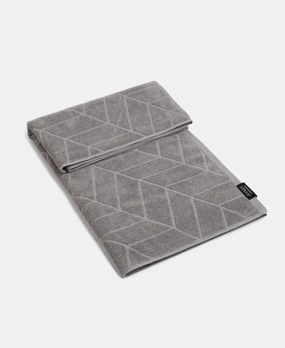 Cotton Terry Ultrasoft and Durable Patterned Bath Towel - Grey
