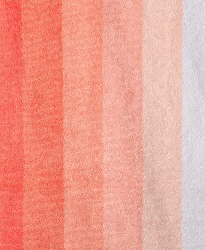 Cotton Terry Ultrasoft and Durable Striped Bath Towel - Coral