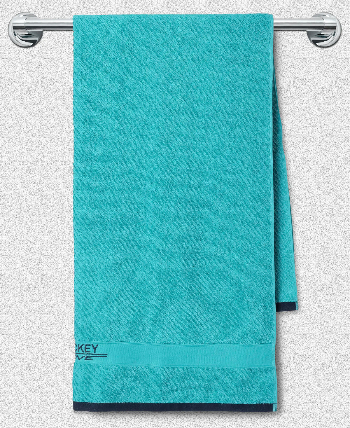 Cotton Rich Terry Ultrasoft and Durable Solid Bath Towel - Caribbean Turquoise