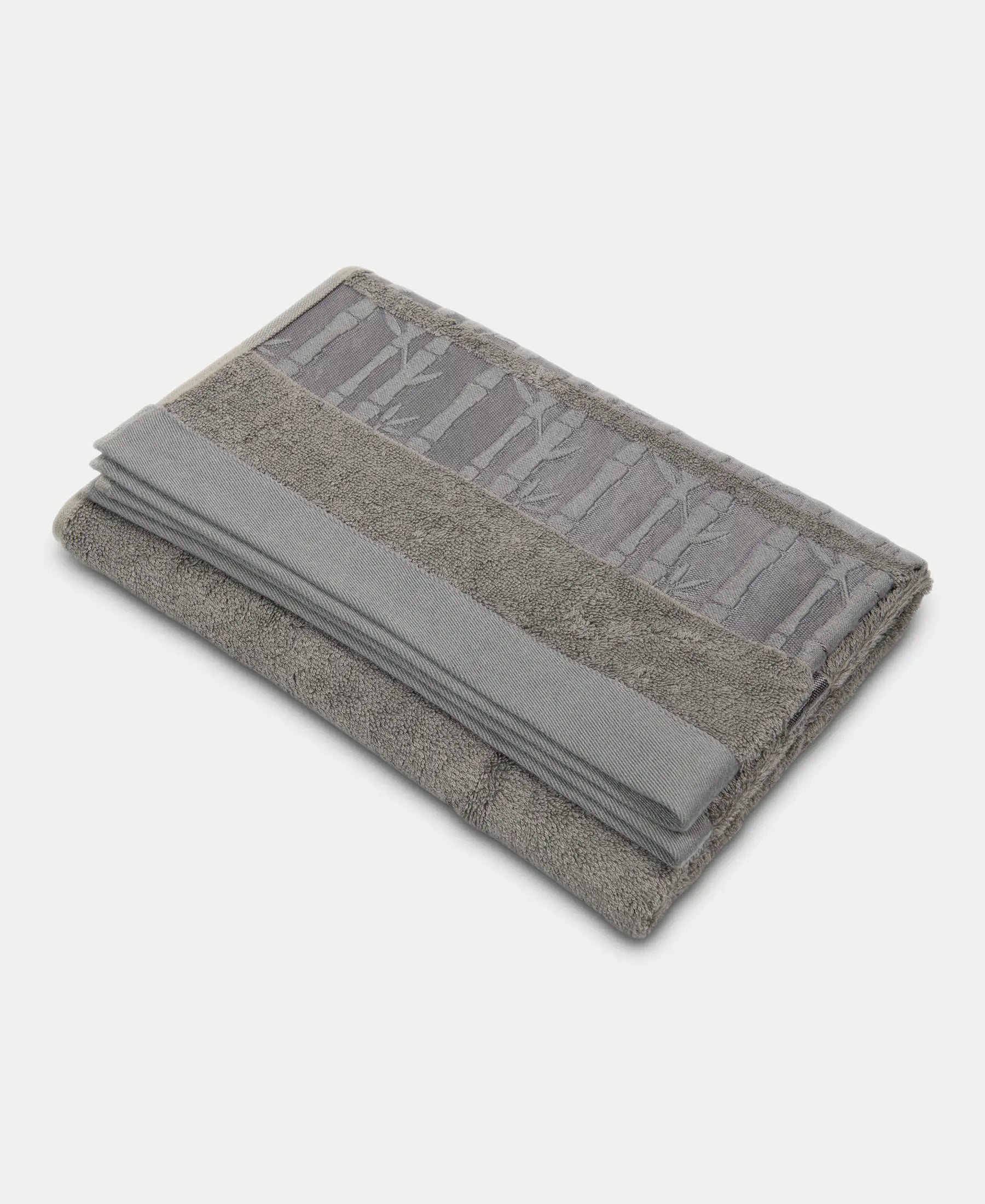 Bamboo Cotton Blend Terry Ultrasoft and Durable Bath Towel with Natural StayFresh Properties - Grey