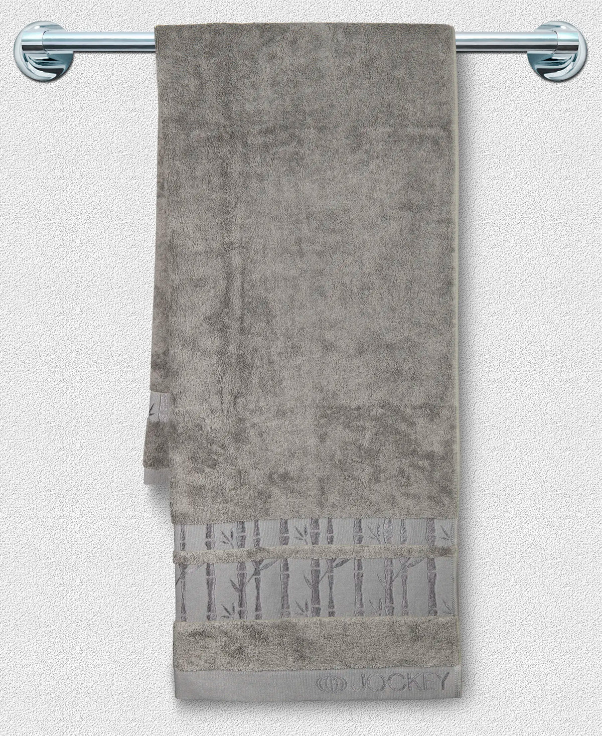Bamboo Cotton Blend Terry Ultrasoft and Durable Bath Towel with Natural StayFresh Properties - Grey