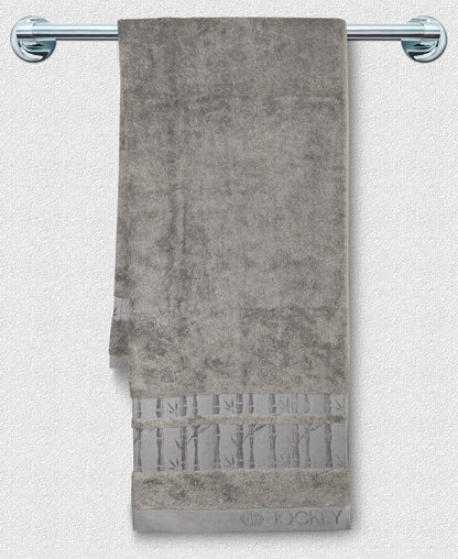 Bamboo Cotton Blend Terry Ultrasoft and Durable Bath Towel with Natural StayFresh Properties - Grey