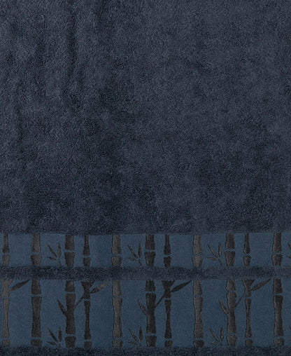 Bamboo Cotton Blend Terry Ultrasoft and Durable Bath Towel with Natural StayFresh Properties - Navy