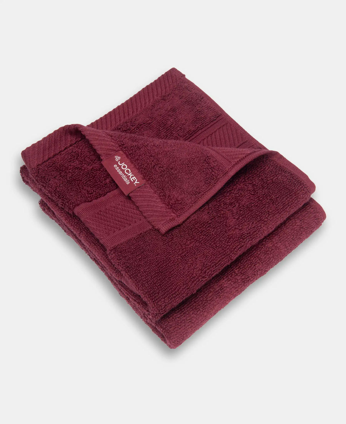 Cotton Terry Ultrasoft and Durable Solid Hand Towel - Burgundy (Pack of 2)