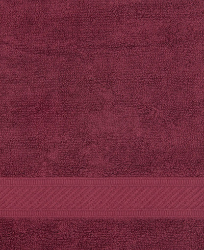 Cotton Terry Ultrasoft and Durable Solid Hand Towel - Burgundy (Pack of 2)
