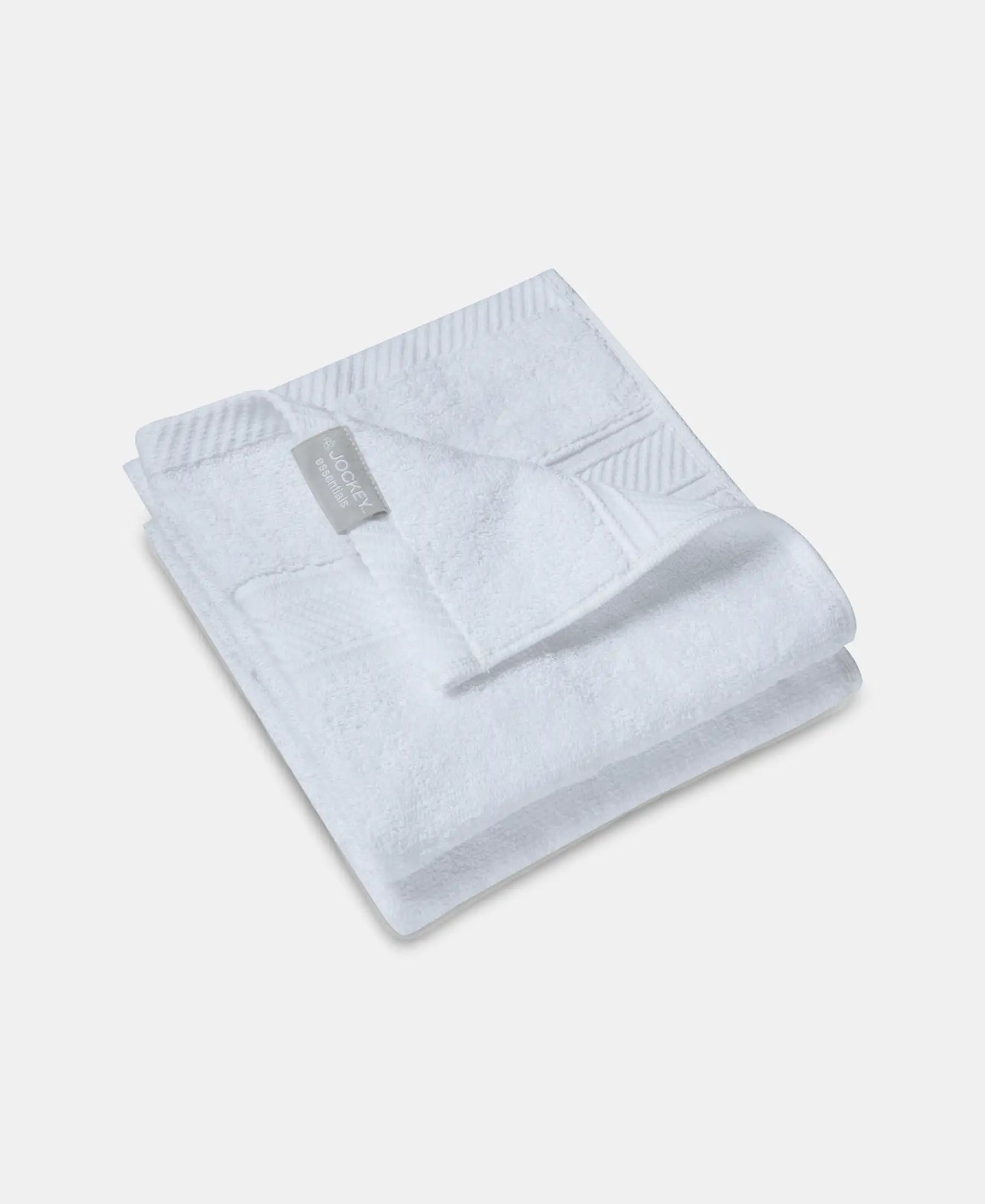 Cotton Terry Ultrasoft and Durable Solid Hand Towel - White (Pack of 2)
