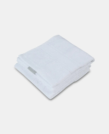 Cotton Terry Ultrasoft and Durable Solid Hand Towel - White (Pack of 2)
