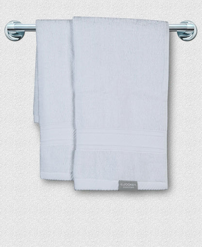 Cotton Terry Ultrasoft and Durable Solid Hand Towel - White (Pack of 2)