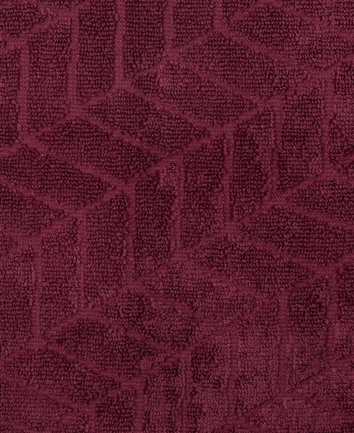Cotton Terry Ultrasoft and Durable Patterned Hand Towel - Burgundy (Pack of 2)
