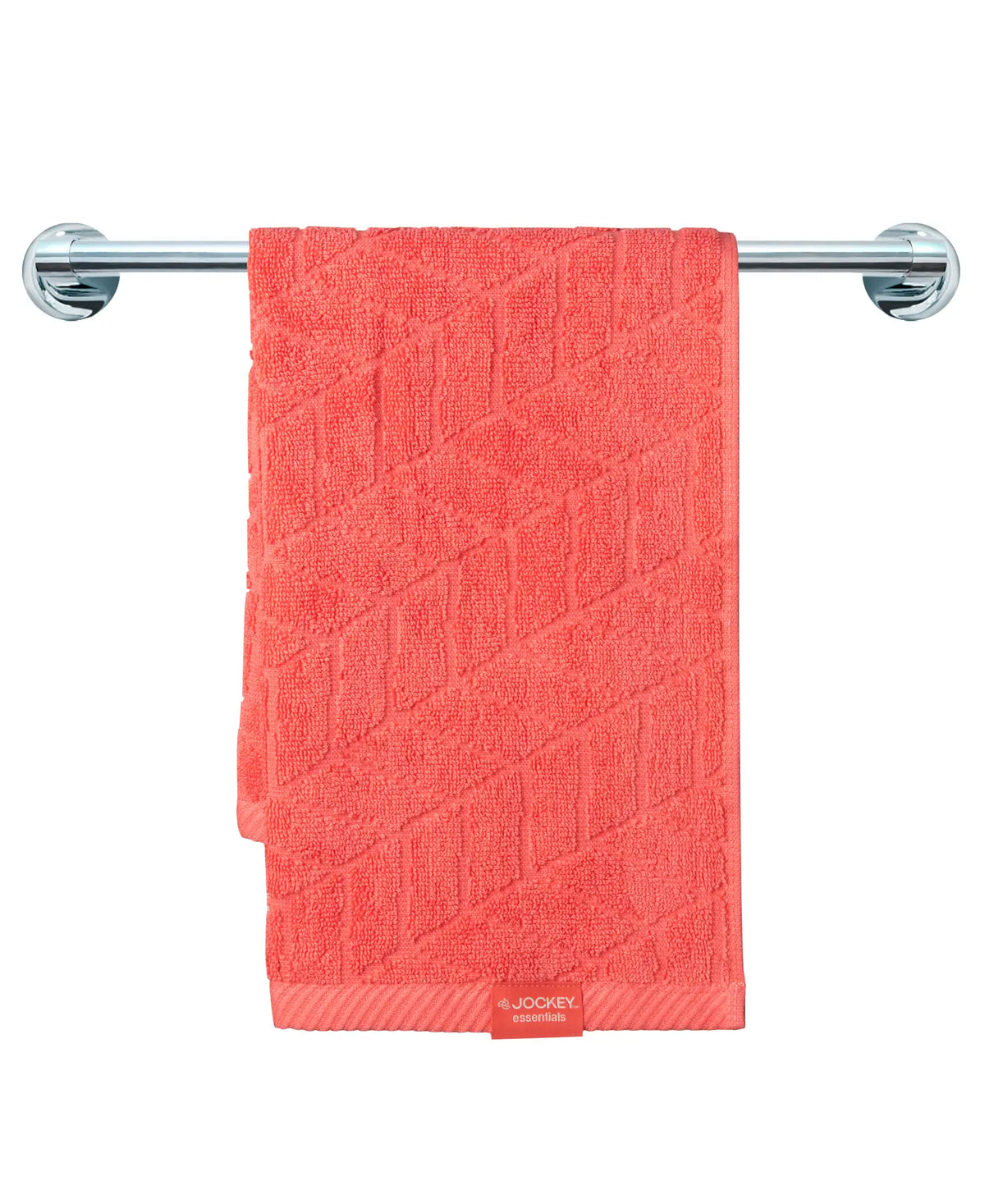 Cotton Terry Ultrasoft and Durable Patterned Hand Towel - Coral (Pack of 2)