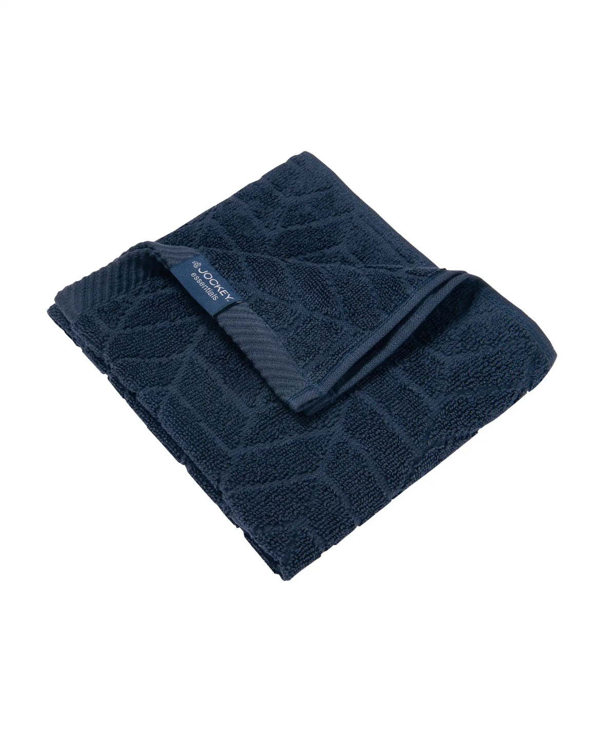 Cotton Terry Ultrasoft and Durable Patterned Hand Towel - Navy (Pack of 2)