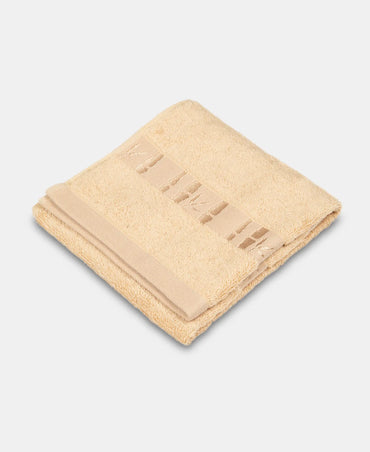 Bamboo Cotton Blend Terry Ultrasoft and Durable Hand Towel with Natural StayFresh Properties - Beige (Pack of 2)