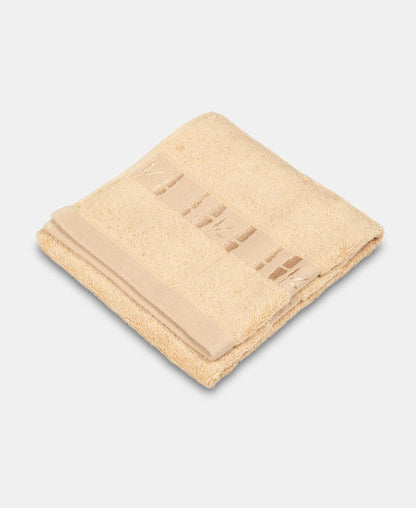 Bamboo Cotton Blend Terry Ultrasoft and Durable Hand Towel with Natural StayFresh Properties - Beige (Pack of 2)