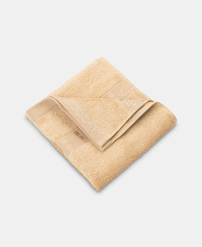 Bamboo Cotton Blend Terry Ultrasoft and Durable Hand Towel with Natural StayFresh Properties - Beige (Pack of 2)