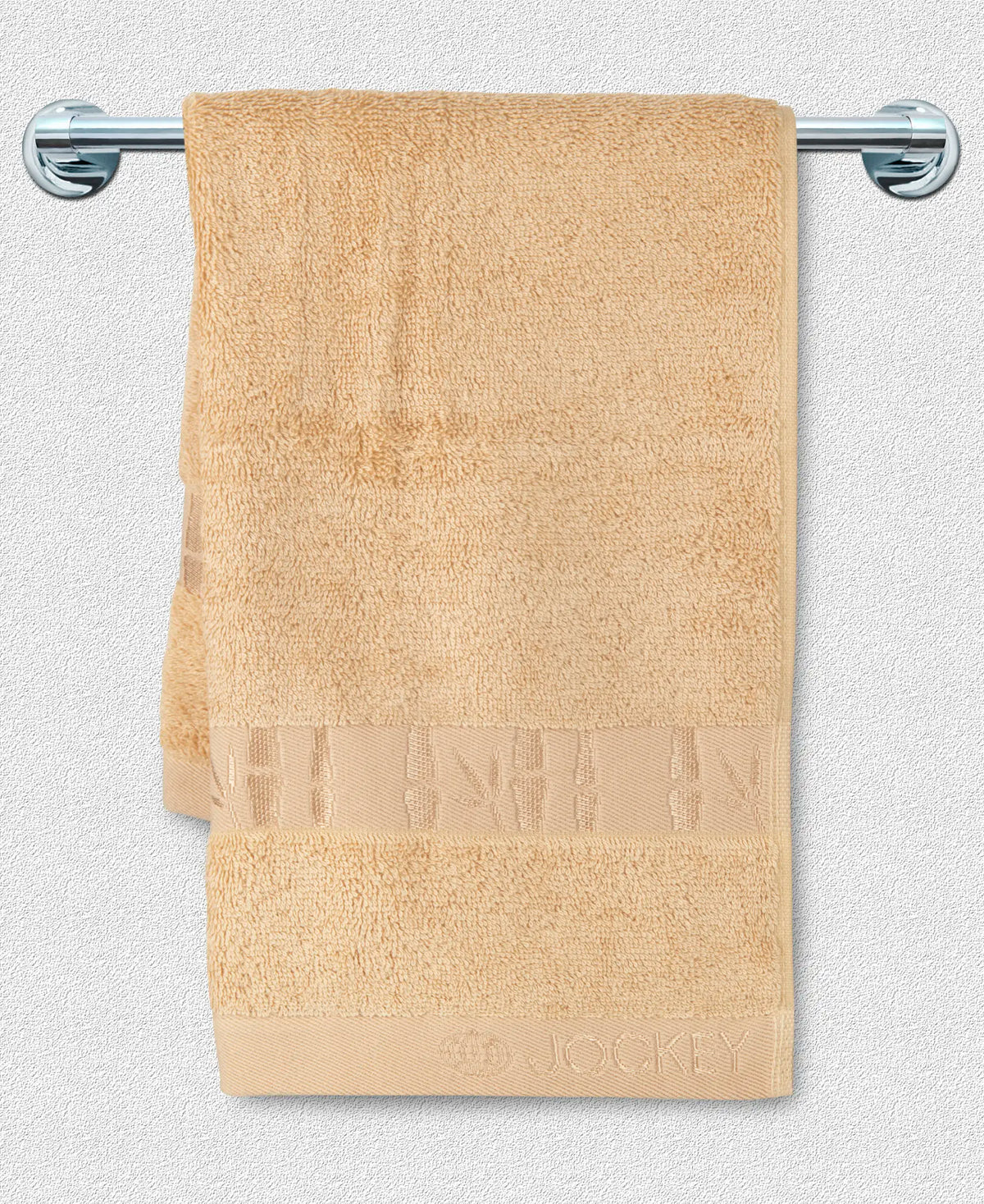 Bamboo Cotton Blend Terry Ultrasoft and Durable Hand Towel with Natural StayFresh Properties - Beige (Pack of 2)