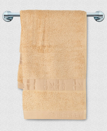 Bamboo Cotton Blend Terry Ultrasoft and Durable Hand Towel with Natural StayFresh Properties - Beige (Pack of 2)