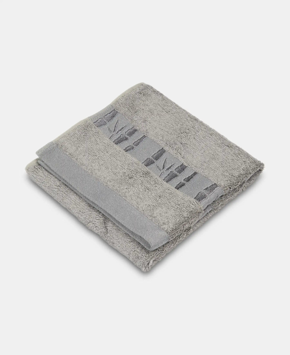 Bamboo Cotton Blend Terry Ultrasoft and Durable Hand Towel with Natural StayFresh Properties - Grey (Pack of 2)