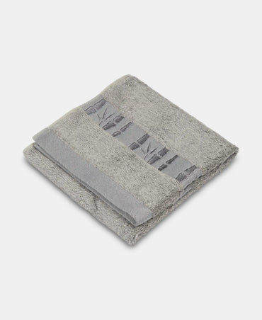 Bamboo Cotton Blend Terry Ultrasoft and Durable Hand Towel with Natural StayFresh Properties - Grey (Pack of 2)