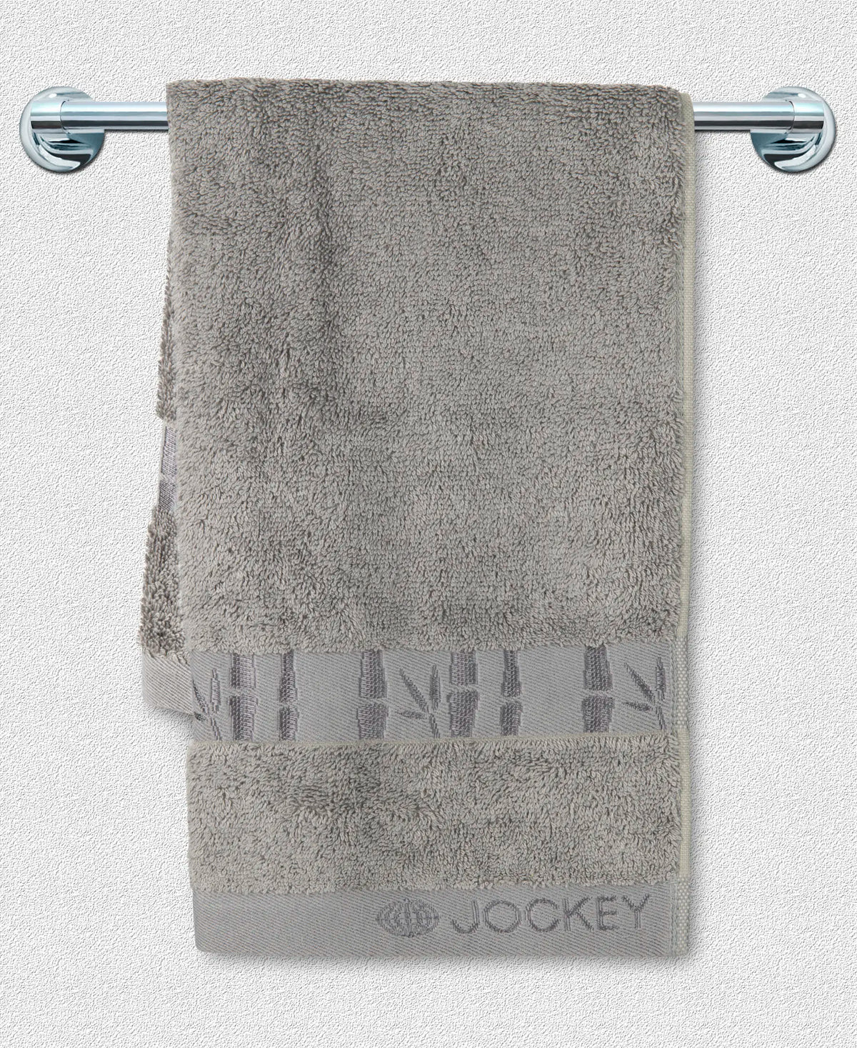 Bamboo Cotton Blend Terry Ultrasoft and Durable Hand Towel with Natural StayFresh Properties - Grey (Pack of 2)