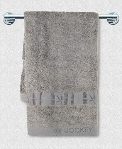 Bamboo Cotton Blend Terry Ultrasoft and Durable Hand Towel with Natural StayFresh Properties - Grey (Pack of 2)