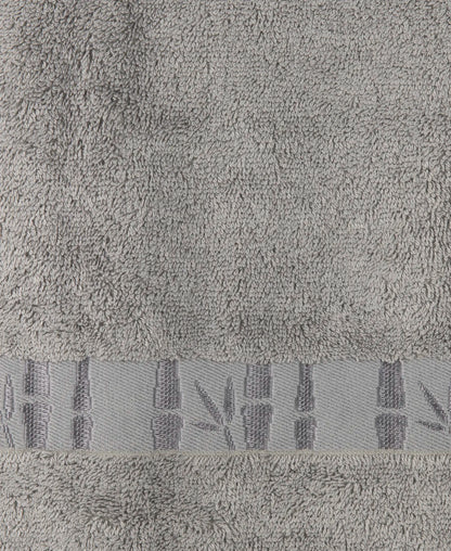 Bamboo Cotton Blend Terry Ultrasoft and Durable Hand Towel with Natural StayFresh Properties - Grey (Pack of 2)