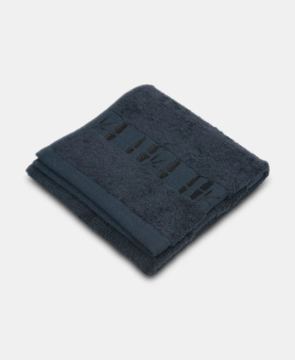 Bamboo Cotton Blend Terry Ultrasoft and Durable Hand Towel with Natural StayFresh Properties - Navy (Pack of 2)