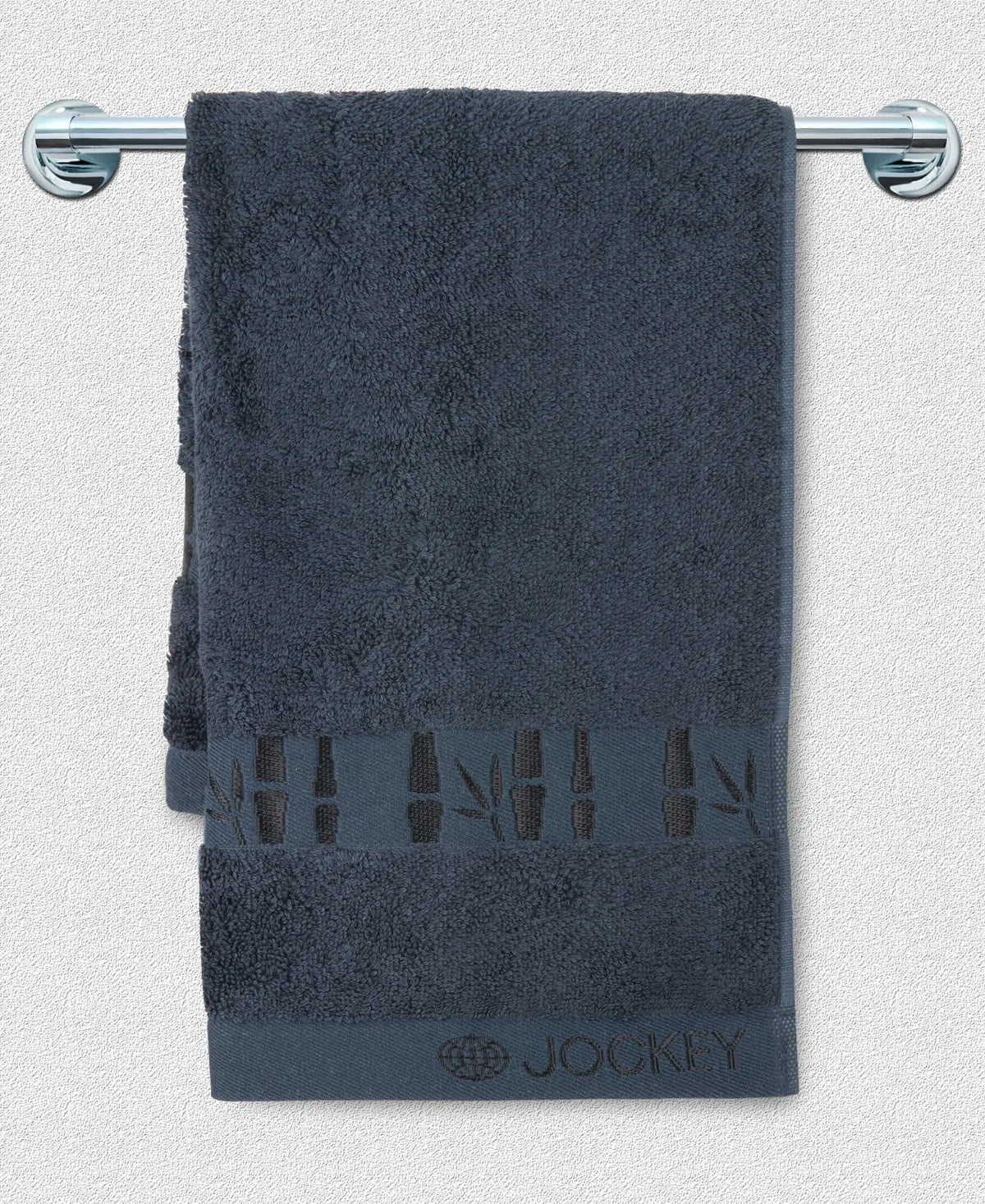 Bamboo Cotton Blend Terry Ultrasoft and Durable Hand Towel with Natural StayFresh Properties - Navy (Pack of 2)