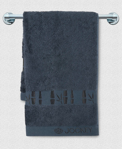 Bamboo Cotton Blend Terry Ultrasoft and Durable Hand Towel with Natural StayFresh Properties - Navy (Pack of 2)