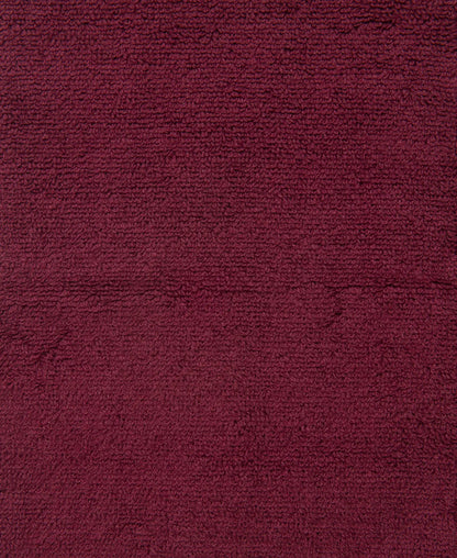 Cotton Terry Ultrasoft and Durable Solid Face Towel - Burgundy (Pack of 3)