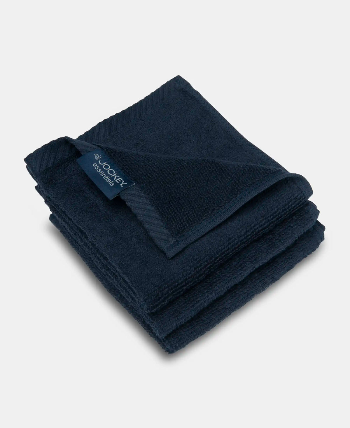 Cotton Terry Ultrasoft and Durable Solid Face Towel - Navy (Pack of 3)
