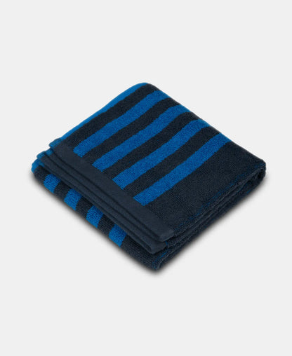 Cotton Terry Ultrasoft and Durable Striped Gym Towel - Cobalt Blue (Pack of 2)