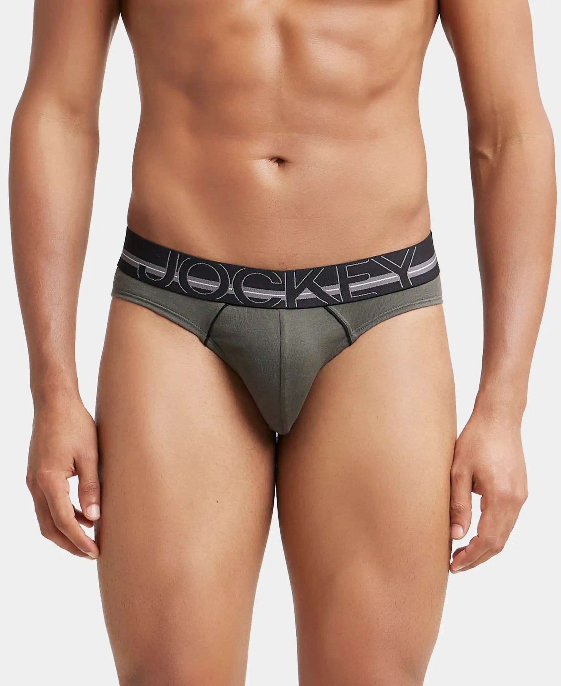 Super Combed Cotton Rib Solid Brief with Ultrasoft Waistband - Assorted