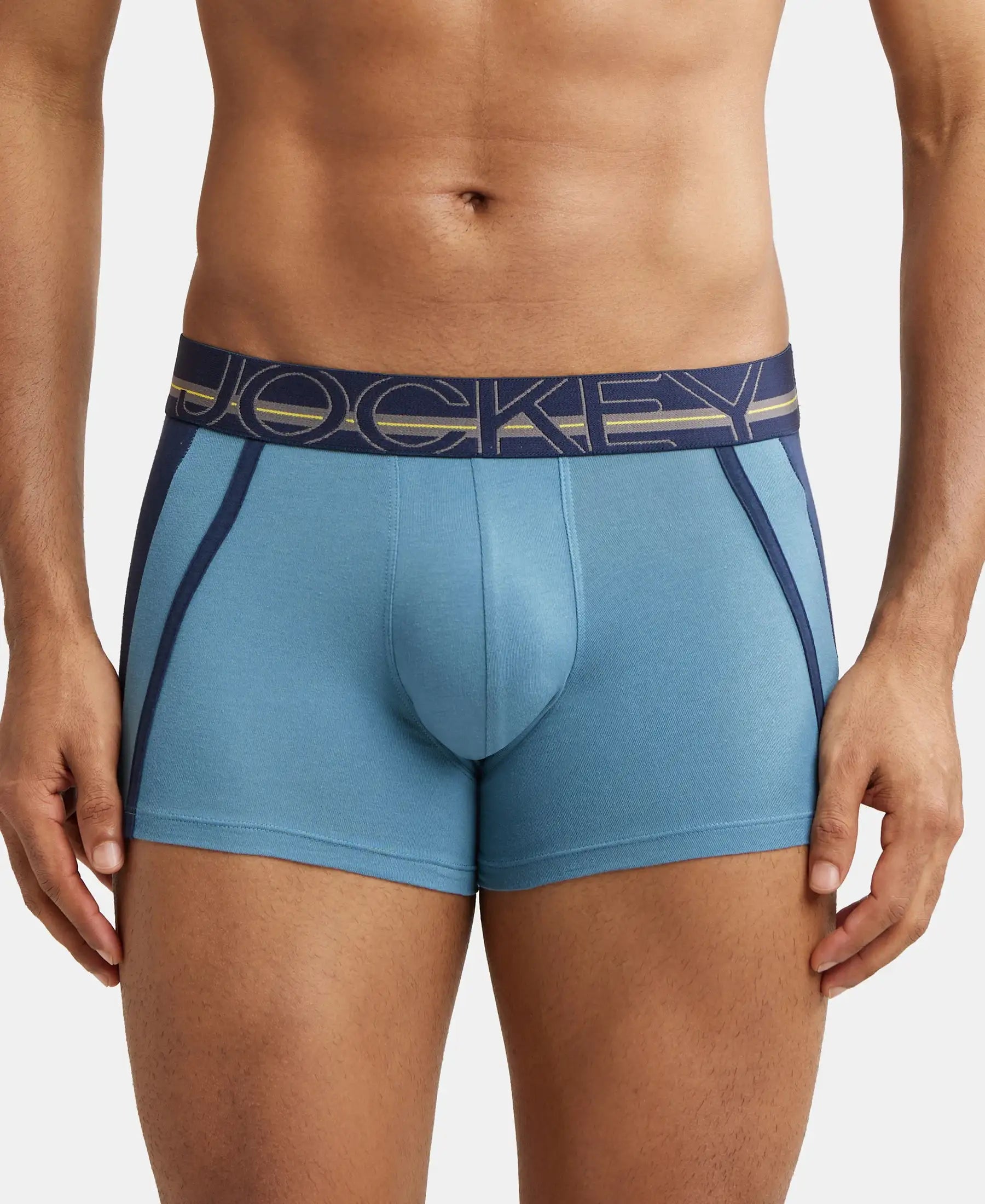 Super Combed Cotton Elastane Stretch Solid Trunk with Ultrasoft Waistband - Assorted