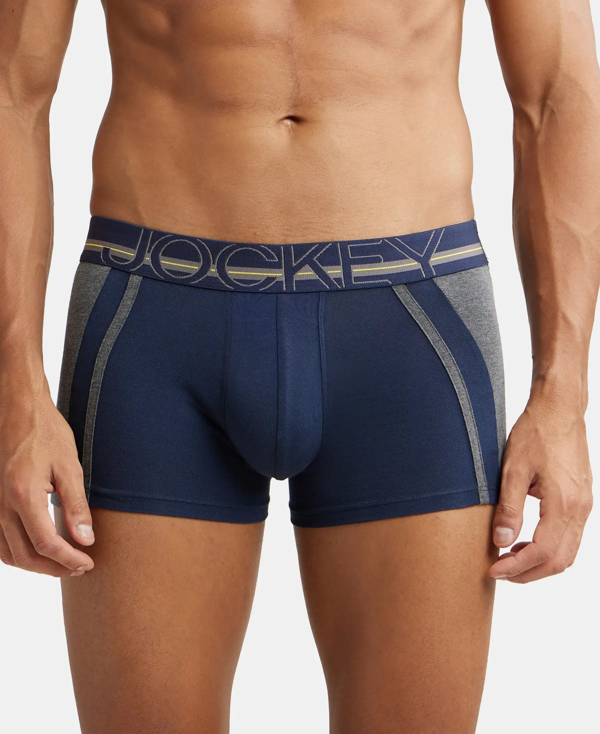 Super Combed Cotton Elastane Stretch Solid Trunk with Ultrasoft Waistband - Navy