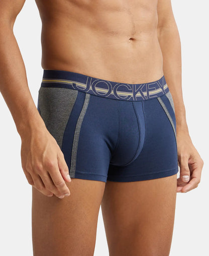 Super Combed Cotton Elastane Stretch Solid Trunk with Ultrasoft Waistband - Navy