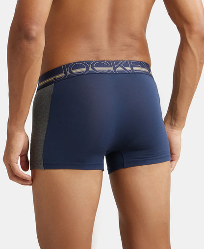 Super Combed Cotton Elastane Stretch Solid Trunk with Ultrasoft Waistband - Navy