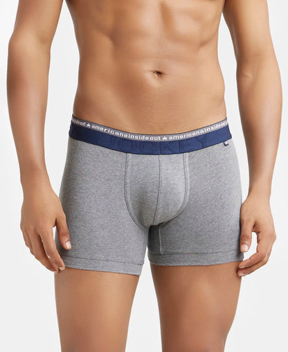 Super Combed Cotton Elastane Stretch Solid Trunk with Ultrasoft Waistband - Assorted