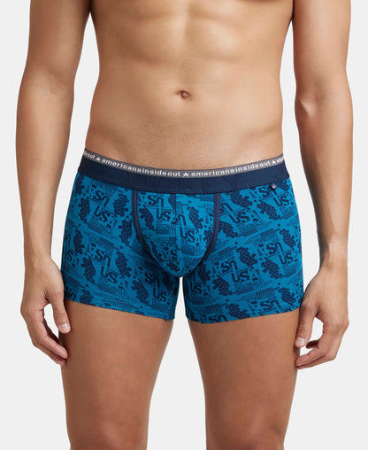 Super Combed Cotton Elastane Stretch Printed Trunk with Ultrasoft Waistband - Assorted