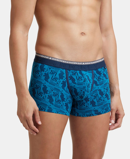 Super Combed Cotton Elastane Stretch Printed Trunk with Ultrasoft Waistband - Assorted