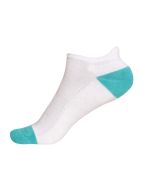Jockey White & Paradise Teal Women Low Ankle Socks