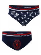 Jockey Navy & Navy Printed Boys Brief Pack of 2
