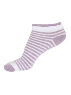 Jockey White & Lilac Melange Women Low show socks Pack of 2