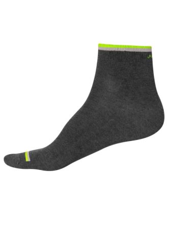 Jockey Charcoal Melange & Neon Yellow Men Ankle Socks
