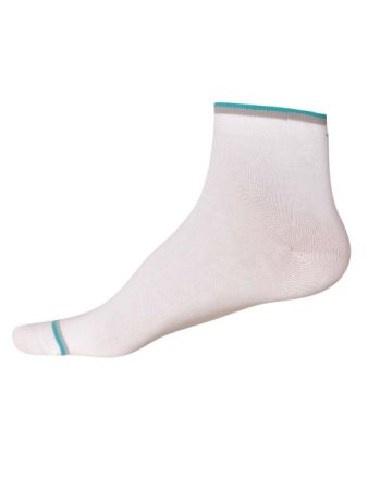 Jockey White & Teal Green Men Ankle Socks