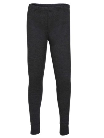Jockey Charcoal Melange Kids Long John-Charcoal Grey-9-10 Yrs