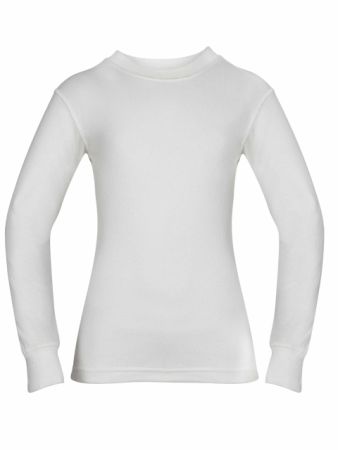 Jockey Off White Kids Long Sleeve Vest-Half white-7-8 Yrs