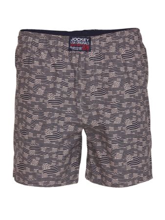 Jockey Grey Printed Boys Boxer Shorts-Grey-9-10 Yrs