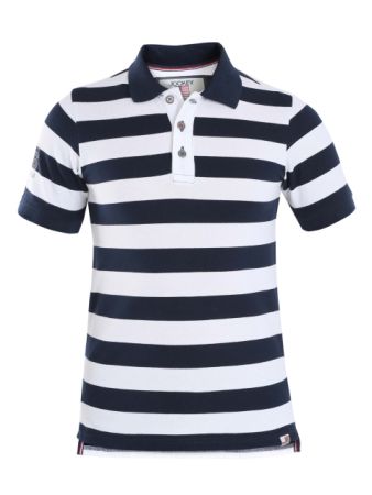 Jockey Navy & White Boys Half Sleeve POLO T-shirt-White-9-10 Yrs